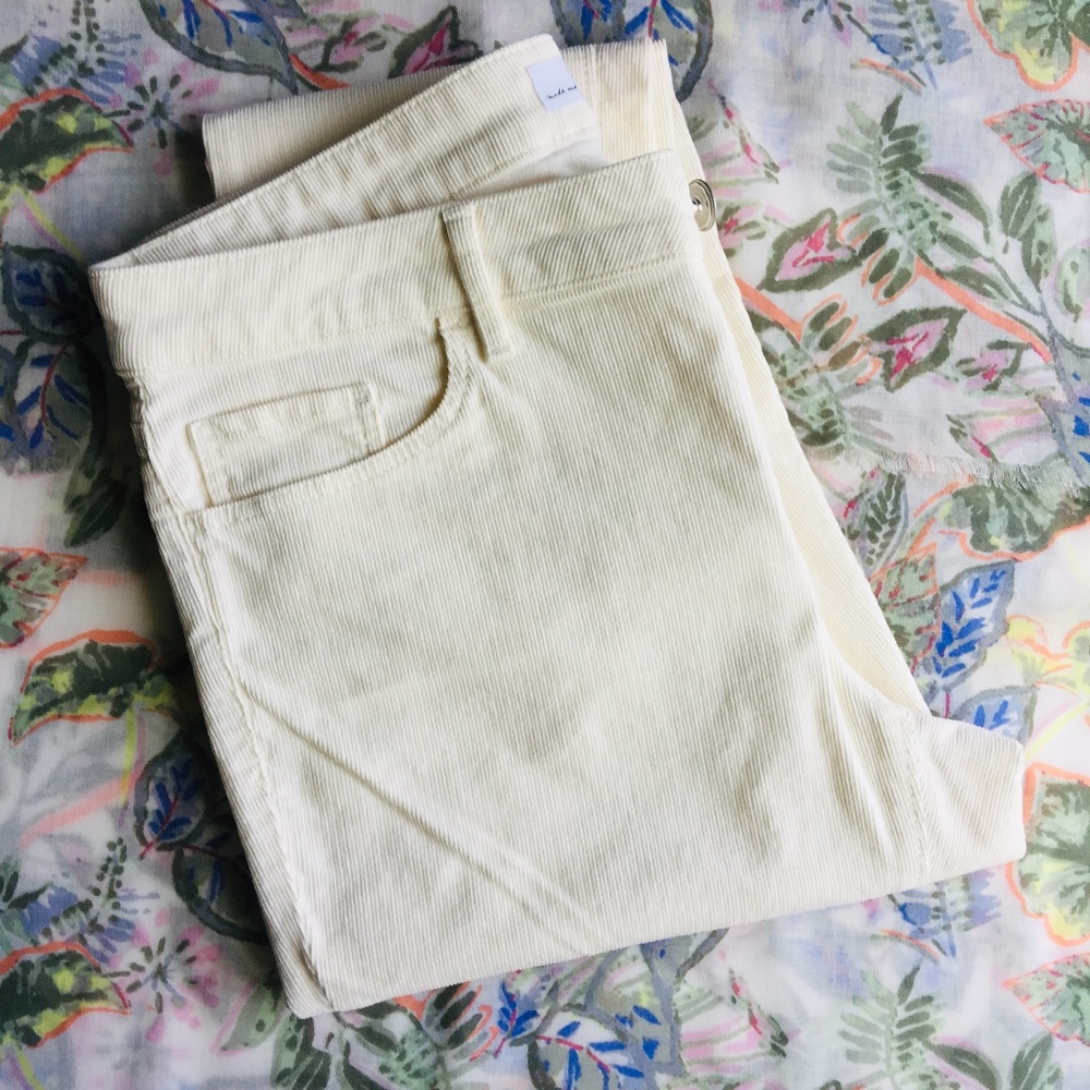 Loft Curvy Skinny Cream Cords, size 6/28